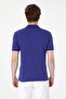 Men's Slim Fit Polo Neck Blue Basic T-Shirt 50297984-Vr212 - 5