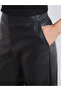 Esvab • Modern & Distinctive Women's Leather-Look Pants with Waist Drawstring - 4