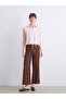 Wide Leg Women's Trousers with Elastic Waist