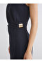 Crew Neck Gathered Waist Dress (W5) - 3