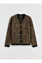 Crew Neck Patterned Women's Knitwear Cardigan - 5