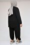 57058 Plus Size Modal Two-Piece Suit with Pants - Black - 6