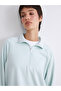Alita City Lcw Vision Turquoise High Neck Oversize Women's Sweatshirt with a Difference - 3