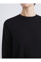 Black Crew Neck Pleated Mini Dress - 3