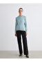 Özmarka New Season Crew Neck Self-Patterned Women's Knitwear Sweater - 5