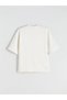 Two Mt Shop Quality Lcw Vision Ecru Interlock Plain Loose & Loose Fit Three-Quarter Sleeve Women's T-Shirt - 6