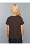Two Mt Shop Quality Lcw Everyday Brown Interlock Leopard Standard & Regular Short Sleeve Women's T-Shirt - 4