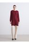 Gencc Quality Lcw Eco Burgundy Knitwear Plain Standard & Regular Women's Tunic - 2