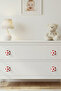 5 Pcs Soccer Ball Kids Room Furniture Handle Set - Polyester - Single Screw Cabinet and Drawer Handles - 6