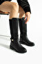Mera Women's Leather Buckle Detailed Comfortable Fit Boots - 2