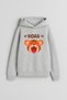 Roar Tiger Printed Boys Girls Children's Grey Hooded Hoodie Sweatshirt Hoodie