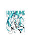 Hatsune Miku Anime Printed Unisex 100% Cotton Black Hooded Sweatshirt - 2