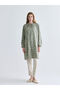 Lcw Grace Khaki Ruffled Tie Neck Patterned Women's Tunic - 2