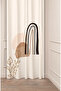 Leaf Vase Bohemian Minimalist Beige Cream Patterned Special Design Digital Printed (Single Wing) Stylish Background Curtain