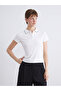 Two Mt Shop Quality Lcw Everyday White Camisole Plain Tight & Slim Short Sleeve Women's T-Shirt