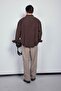 Men's Baggy Fit Fabric Trousers Beige - 7