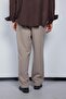 Men's Baggy Fit Fabric Trousers Beige - 6
