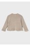 Baby Girl Knitwear Cardigan (1-4 Years) – Beige Color, Long Sleeves, Buttoned, Soft Texture - 2