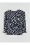 V-Neck Patterned Blouse (W5) - 6