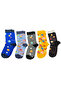 Boys' Colorful Patterned Casual Cotton Seamless Socks - 3