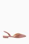 Lerina Rose Satin Stone Slingback Shoes, Italian Elegance