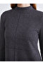 Black Half Turtleneck Mini Dress - 3