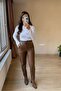 Women's Matte Leather Pants with Lycra Inside, Stretchy, Soft, Non-Cracking Leather - 2