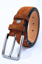 Genuine Suede Leather Men's Belt 3.5 cm Original Classic Fabric Trouser Belt