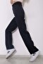 Black Wide Leg Comfortable Fit Wide Leg Women's Jeans - 3