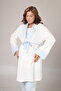 Women's Blue Double-Breasted Lace Maternity Pajamas Set 3-Piece Set - 5
