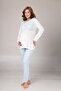 Women's Blue Double-Breasted Lace Maternity Pajamas Set 3-Piece Set - 6