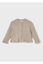 Baby Girl Knitwear Cardigan (1-4 Years) – Beige Color, Long Sleeves, Buttoned, Soft Texture
