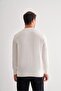 Cream Color Half Turtleneck Long Sleeve Pocketless Comfort Fit Classic Wool Knitwear Sweater 1012255209 - 5