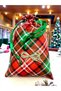Christmas Themed Plaid Fabric Gift Bag – Red Green 17X25 cm - 2