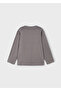 Printed Long Sleeve T-Shirt for Ages 4-10 - Gray - 5