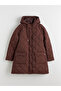 Alita City Lcw Modest Brown Quilted Oversize Women's Puffer Coat - 6