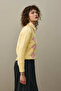 Baklava Patterned Cardigan Yellow - 7