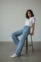 Women's High Waist 100% Cotton Wide Leg Baggy Jeans Comfort Fit - 7