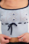 Square Neck Lace-Up Knitwear K10309 - 3