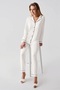 Peri̇n Soft Textured Shirt Collar Front Buttoned Long Sleeve Women's Pajama Set