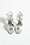 Women's Metallic Heeled Sandals Valen - Silver - 4