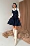 Tie-Detail Denim Mini Dress