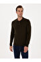 Khaki Regular Fit Cotton Blend Polo Neck Basic Knitwear Sweater 50318673-Vr027 - 3