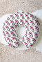 Colorful Penguin Patterned Cotton Neck Pillow - Cheerful Children & Adult White Pink Travel Pillow - 3