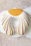 Retro Striped Ergonomic Neck Pillow - Modern Orange Green Travel Pillow - 6