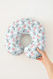 Panda Balloon Cotton Neck Pillow - Cloud Pattern Light Blue Pink Children & Adult Travel Pillow - 4