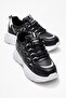 Yan Ring Patterned Women's Sports Shoes Black White
