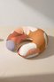 Abstract Pastel Colored Cotton Neck Pillow - Natural Tones Modern Design Soft Travel Pillow - 7