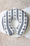 Marine Striped Anchor Rudder Neck Pillow - Nautical Themed Navy Blue White Travel Pillow - 4