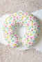 Tropical Flamingo Pattern Ergonomic Neck Pillow - Pink Yellow Travel Pillow with Colorful Flowers - 2